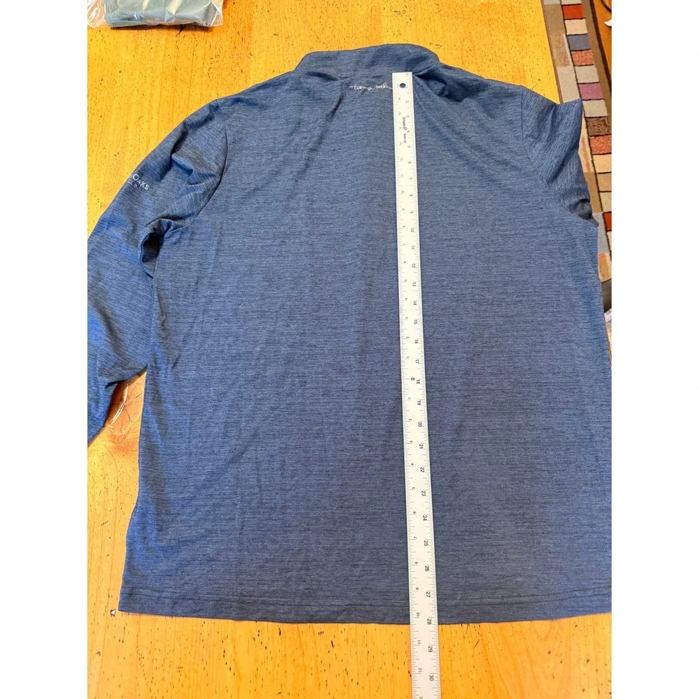 Spanish Oaks • TravisMathew 1/4 Zip Pullover Size L Heather Blue Golf Shirt